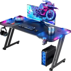 47"/55"/63" Gaming Desk with LED Lights