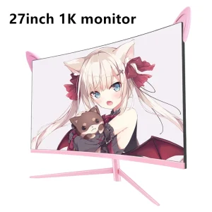 27inch Curved Pink Monitor